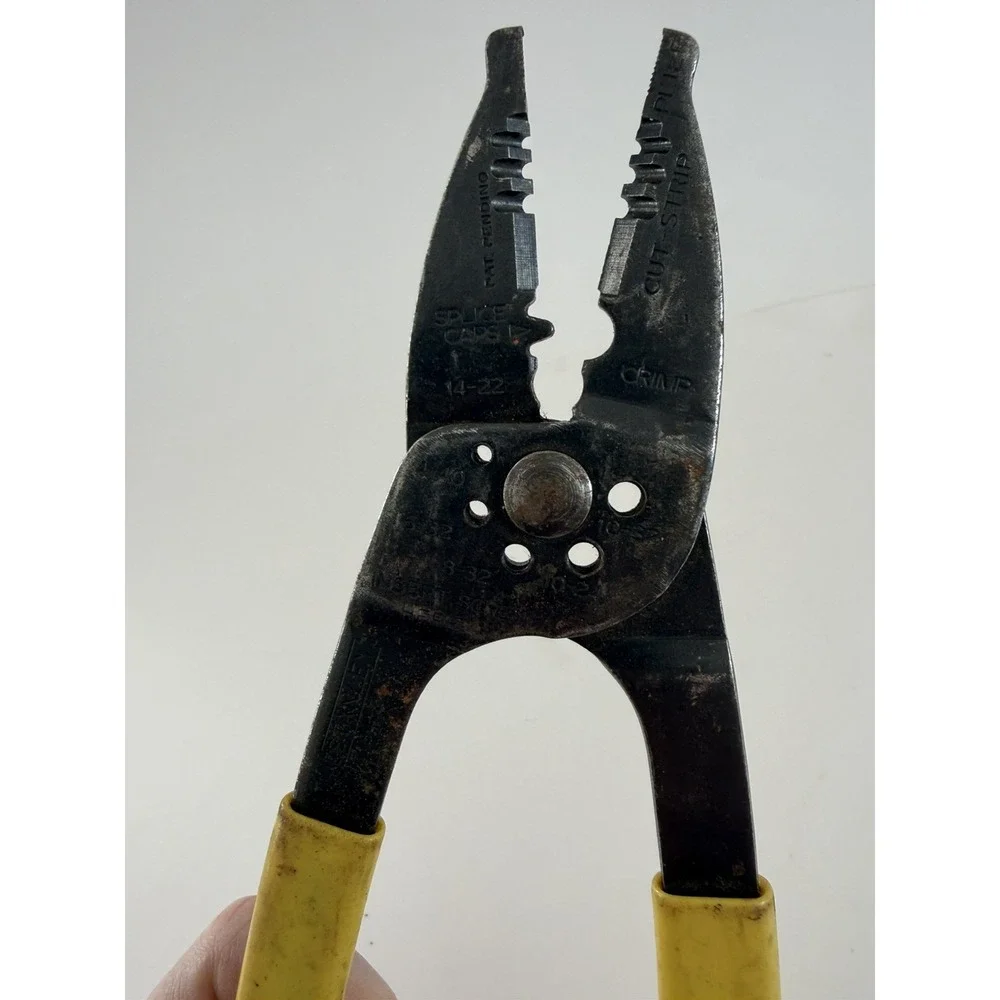 Vintage Stanley 84-203 Electrician Tool Wire Stripper, Cutter, Crimper